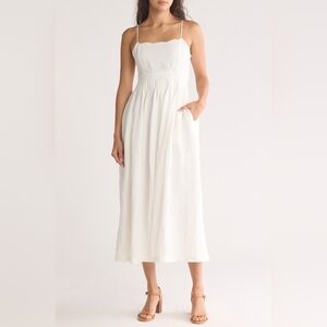 Elegant White Midi Dress